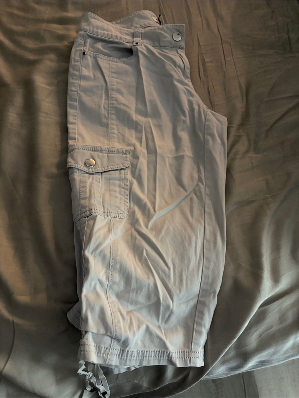 White House Black Market Light Gray Capris